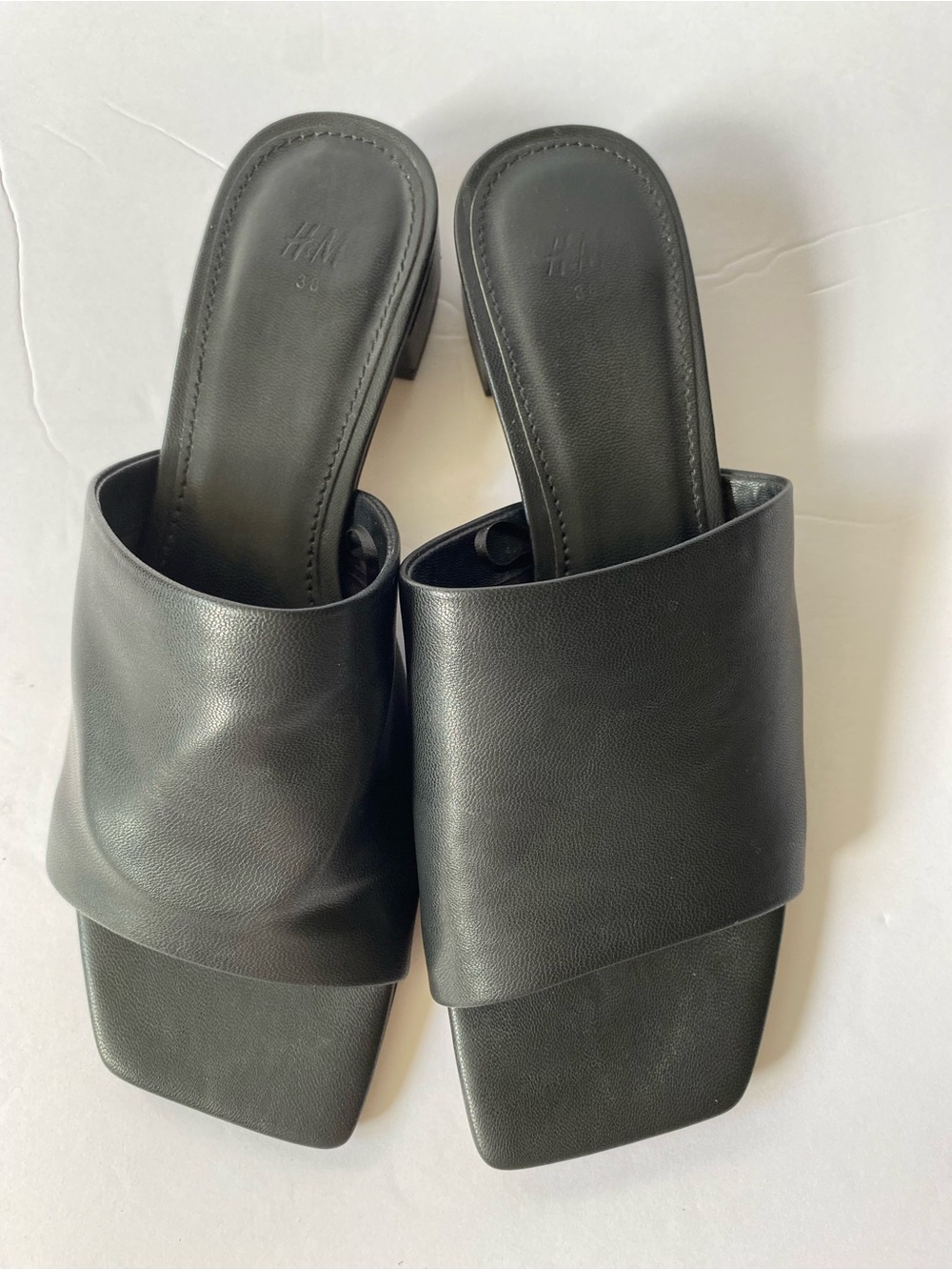 H&M Black Mule Heels EU 38 Like New